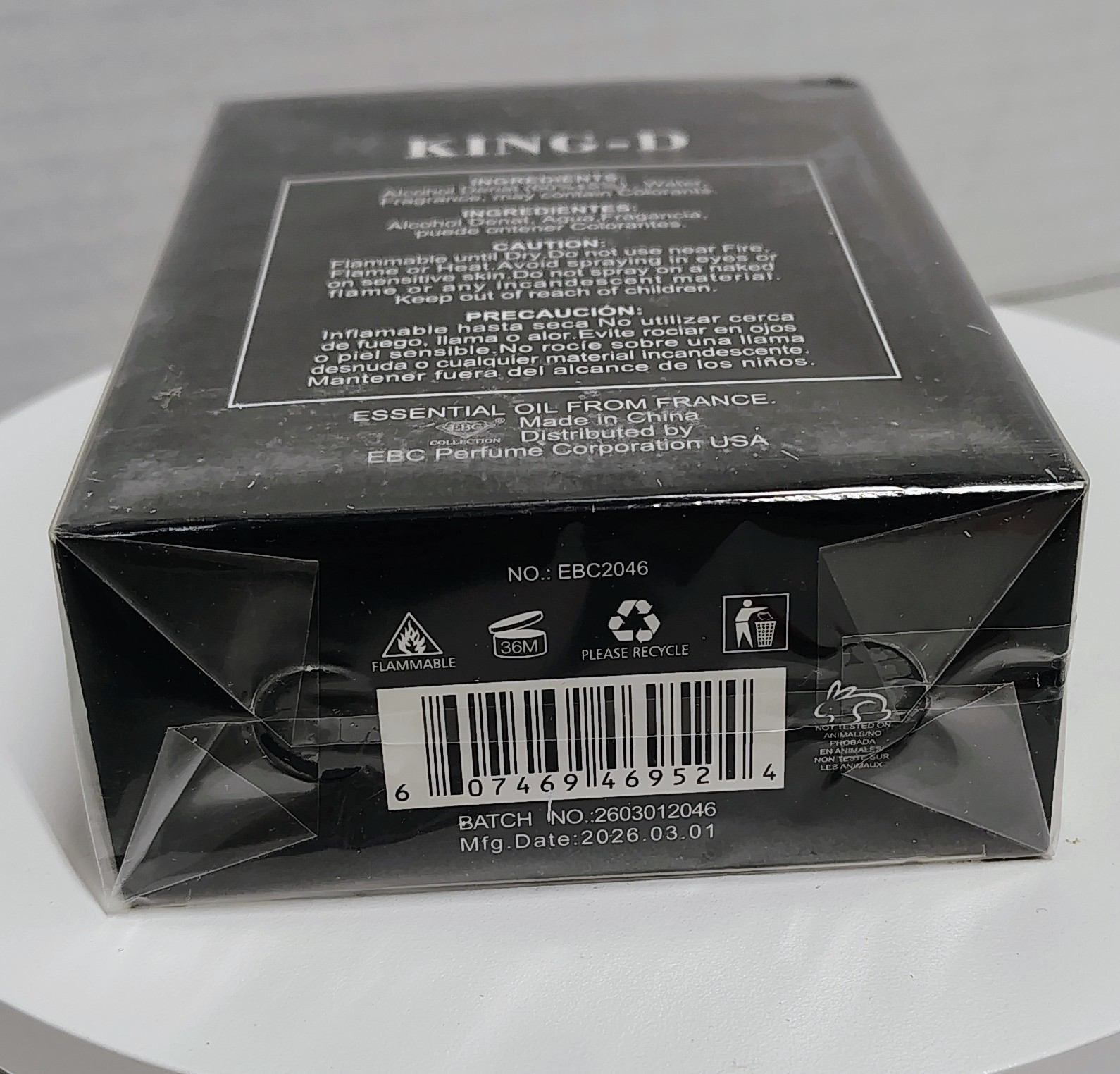 King-D Black Edition Cologne 3.4oz EDP Spray New Sealed Bold Fruit Smoky Birch