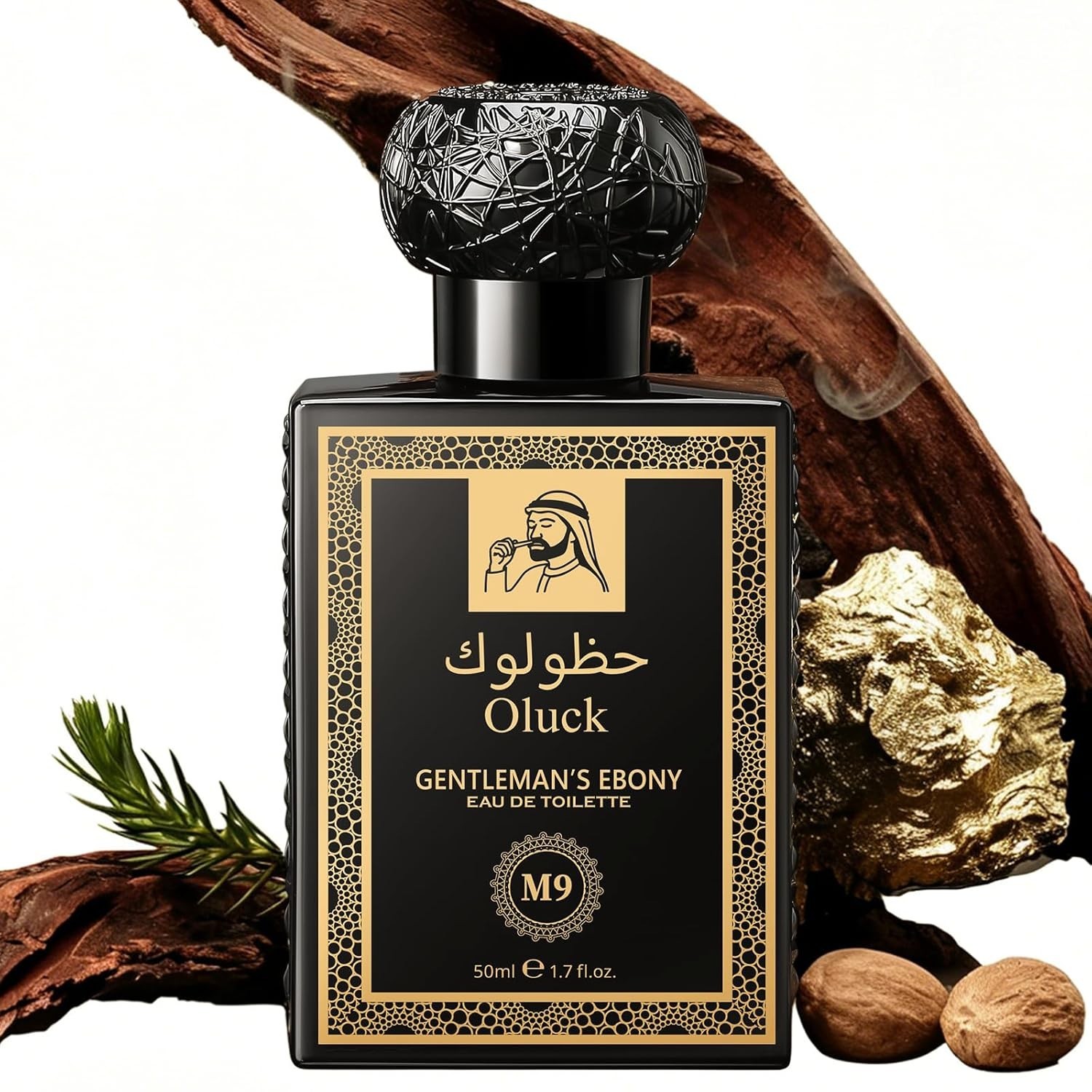 Oluck Gentleman’s Ebony M9 Men’s Cologne 50ml Eau de Toilette – Warm Spicy Woody