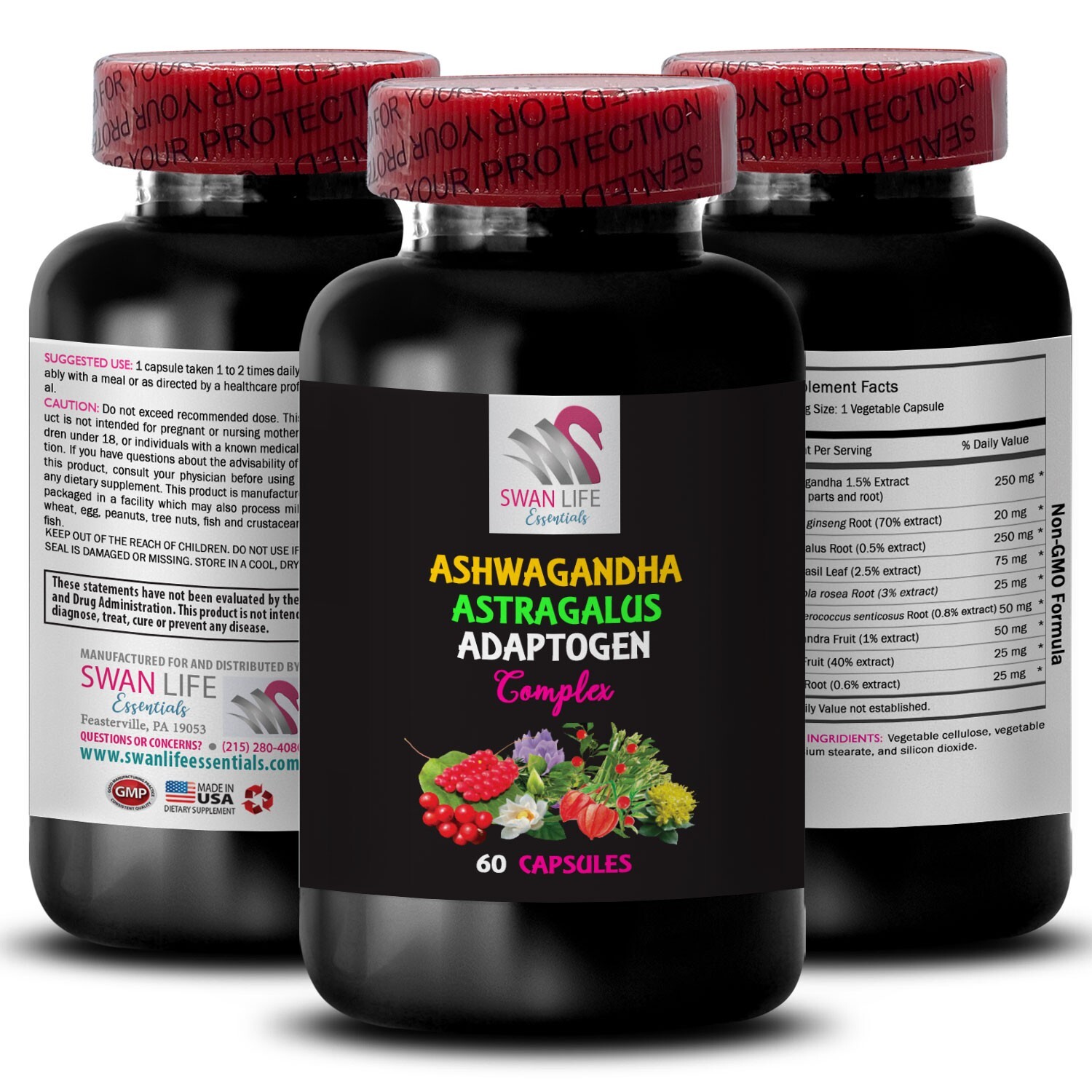 Relaxed Living – ADAPTOGEN COMPLEX – Supportive Journey 1 Bottle 60 Capsules