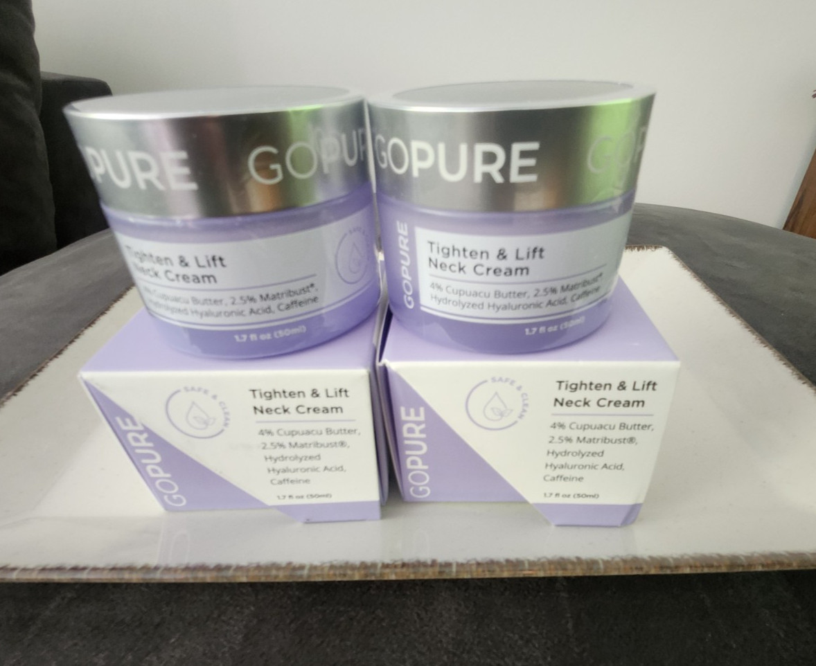 2x GOPURE Neck Firming Cream For Tightening and Lift 1.7oz EXP 12/2028