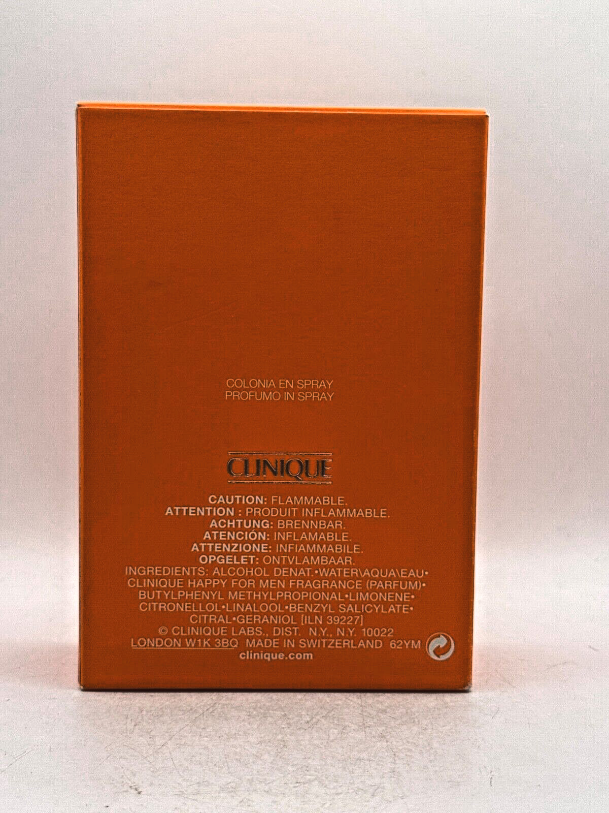 CLINIQUE HAPPY FOR MEN 100ML EDT SPRAY CODE-A93 13 255 (NEW WITH BOX)