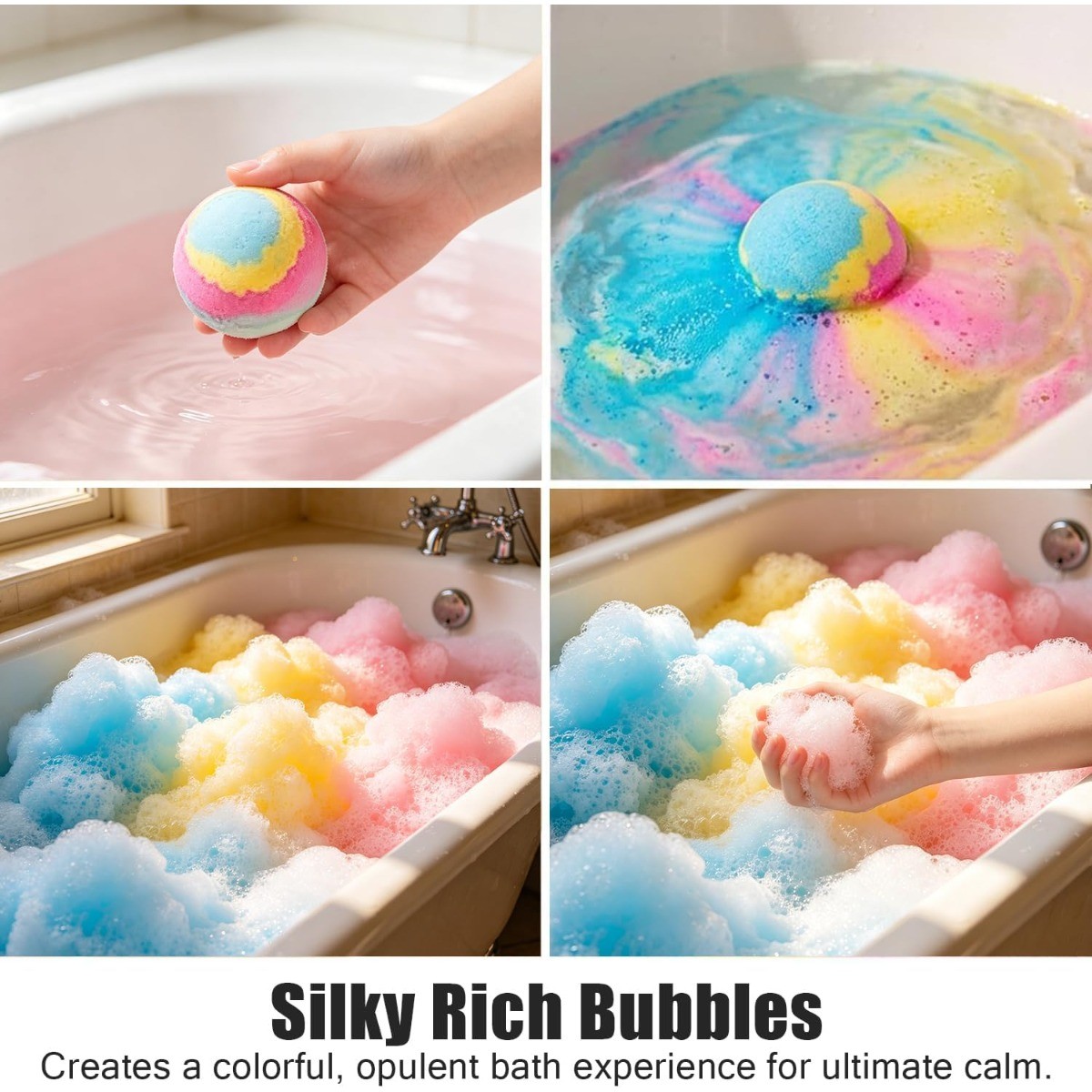 Bath Bomb for Kids with Surprise Inside Ocean Theme Sea Salt of 12Pcs Bathbombs