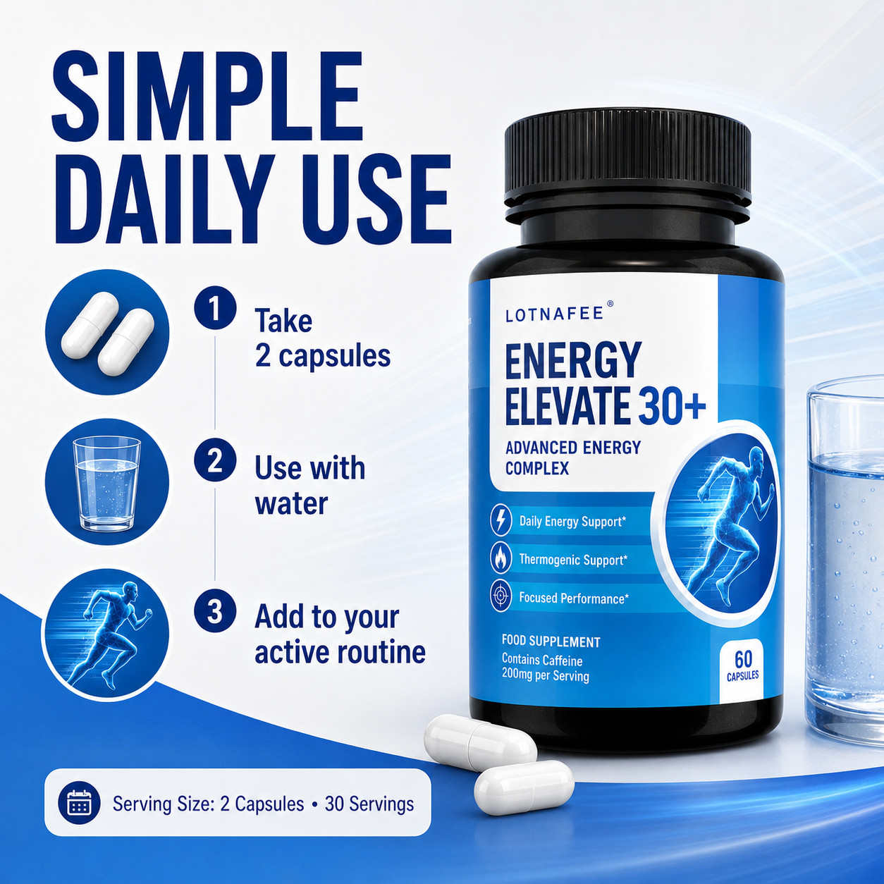 Eph30+ Pre-Workout Energy Boost Weightloss Fat Burner Tablets Ephedrine Free