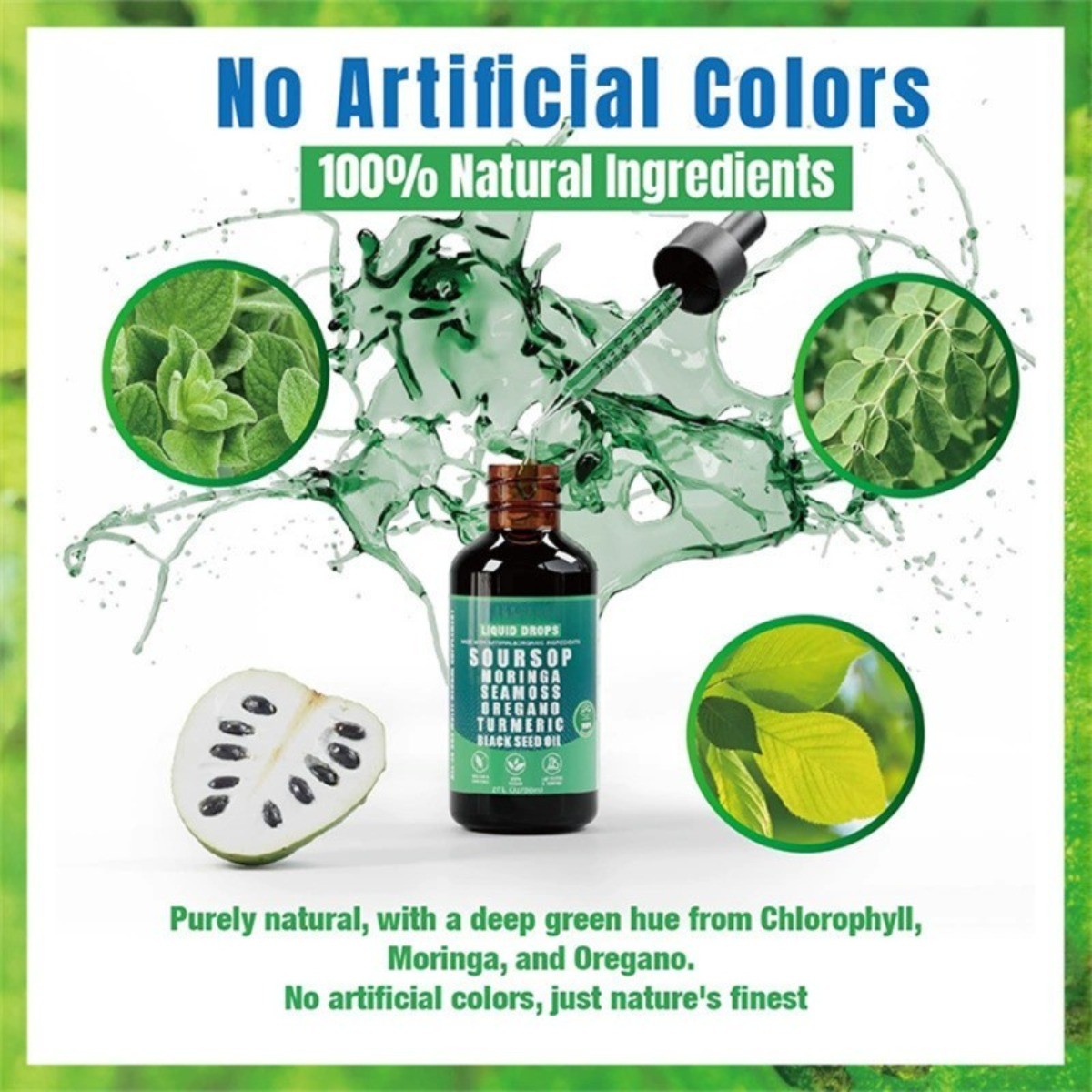 Soursop Pure Liquid Drops.10-in-1 Herbal Blend for Immune & Wellness Support++-