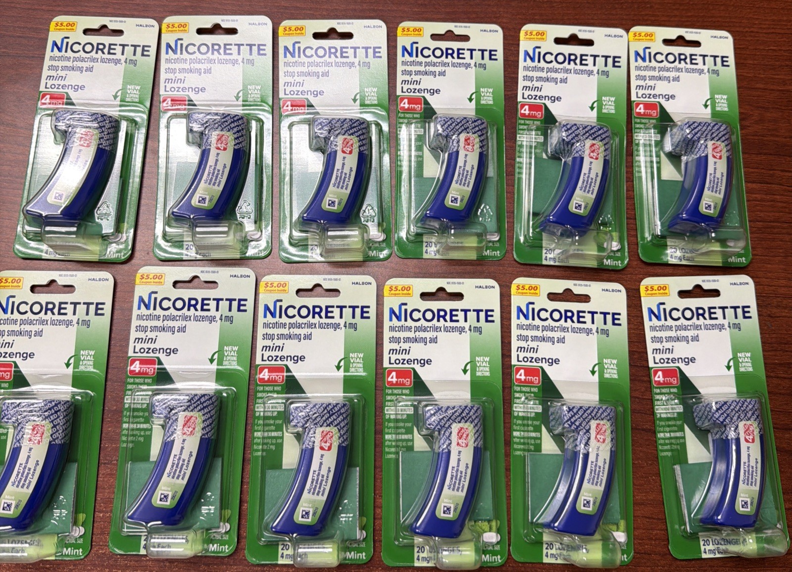 Nicorette Mini Lozenge Mint – 4MG (20CT) 12 Packs