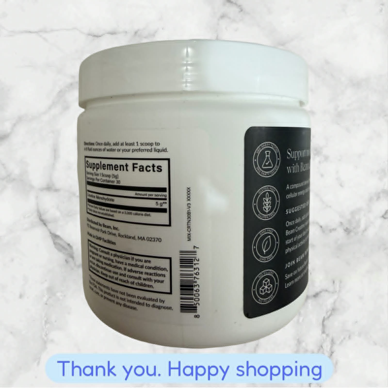 Beam Creatine Optimum Muscle Growth Cognitive Function 30 servings NEW SHIPPING