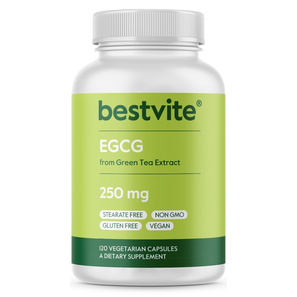 EGCG 250mg (from Green Tea Extract) – No Stearates-Vegan