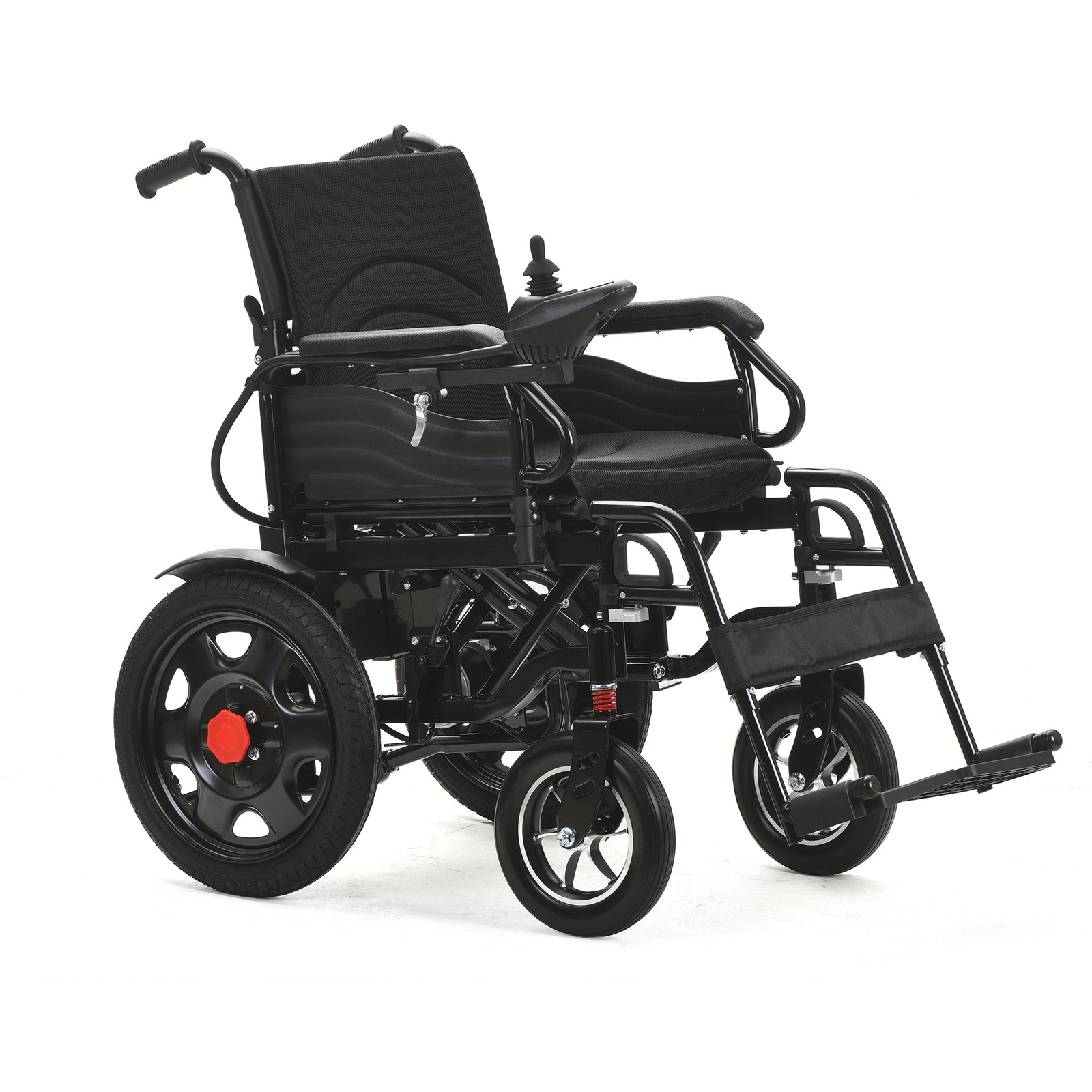 500W Dual Motor Foldable Electric Wheelchair Portable Lightweight 12Ah 15 Miles