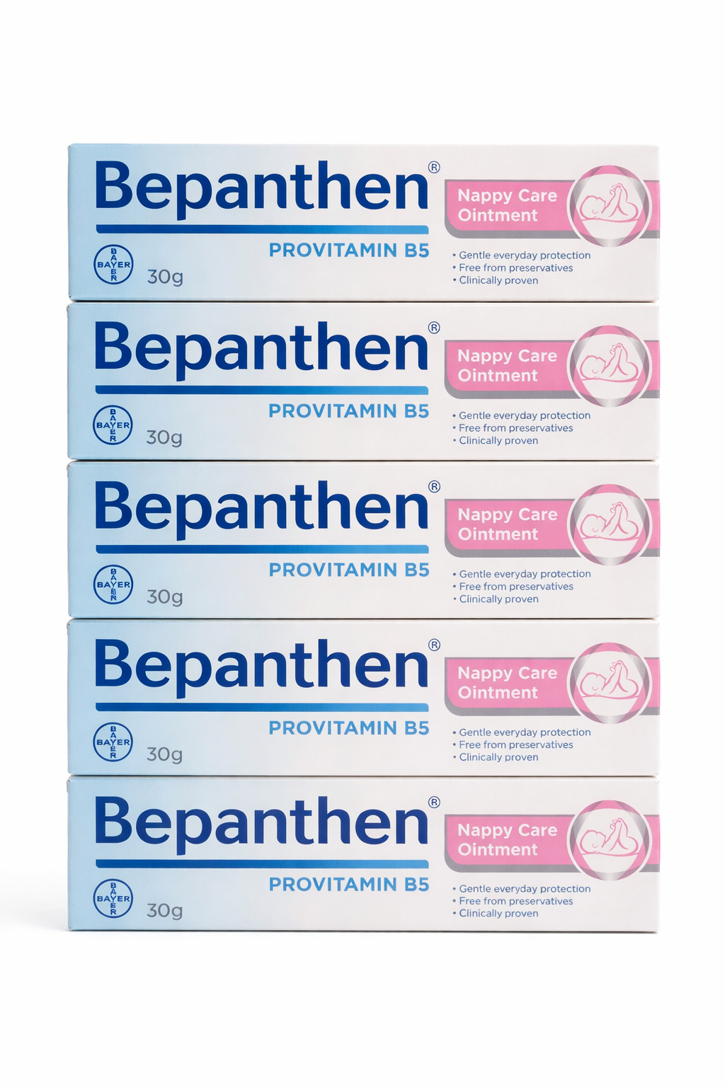 [Pack of 5] Bepanthen Nappy Care Ointment Provitamin B5~30g~EXP:06/2028