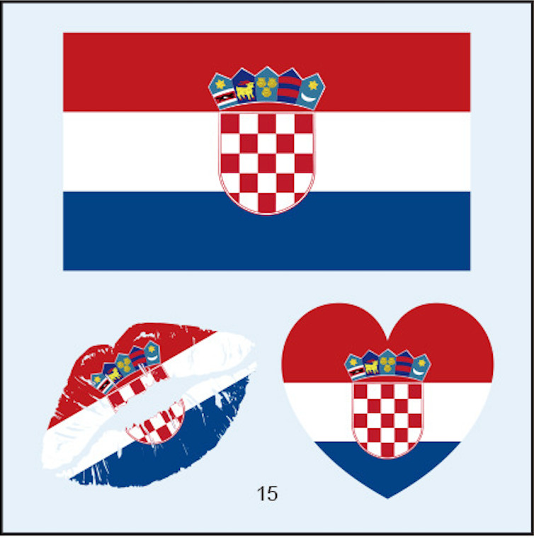FIFA World Cup National Countries Flags Temporary Tattoo Face & Body Stickers