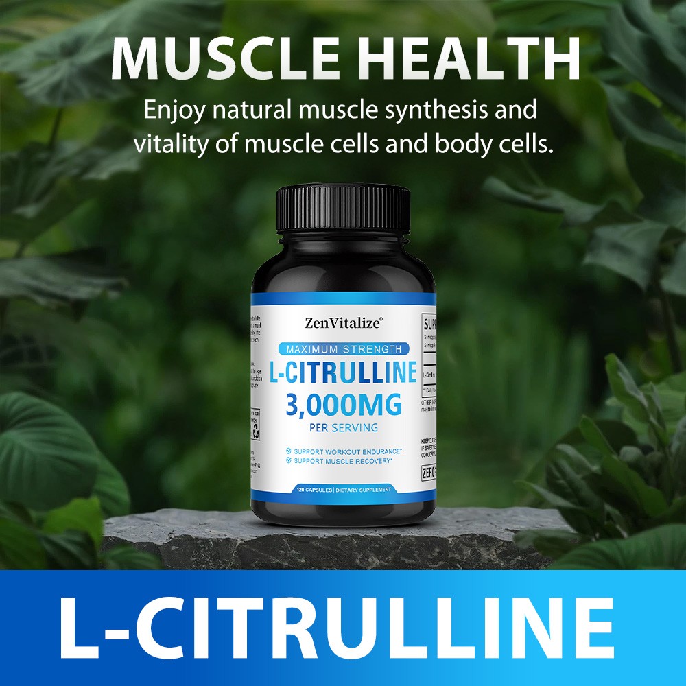 L-Citrulline Support Workout Endurance Gluten Free & Non-Gmo 30/60/120 Capsules