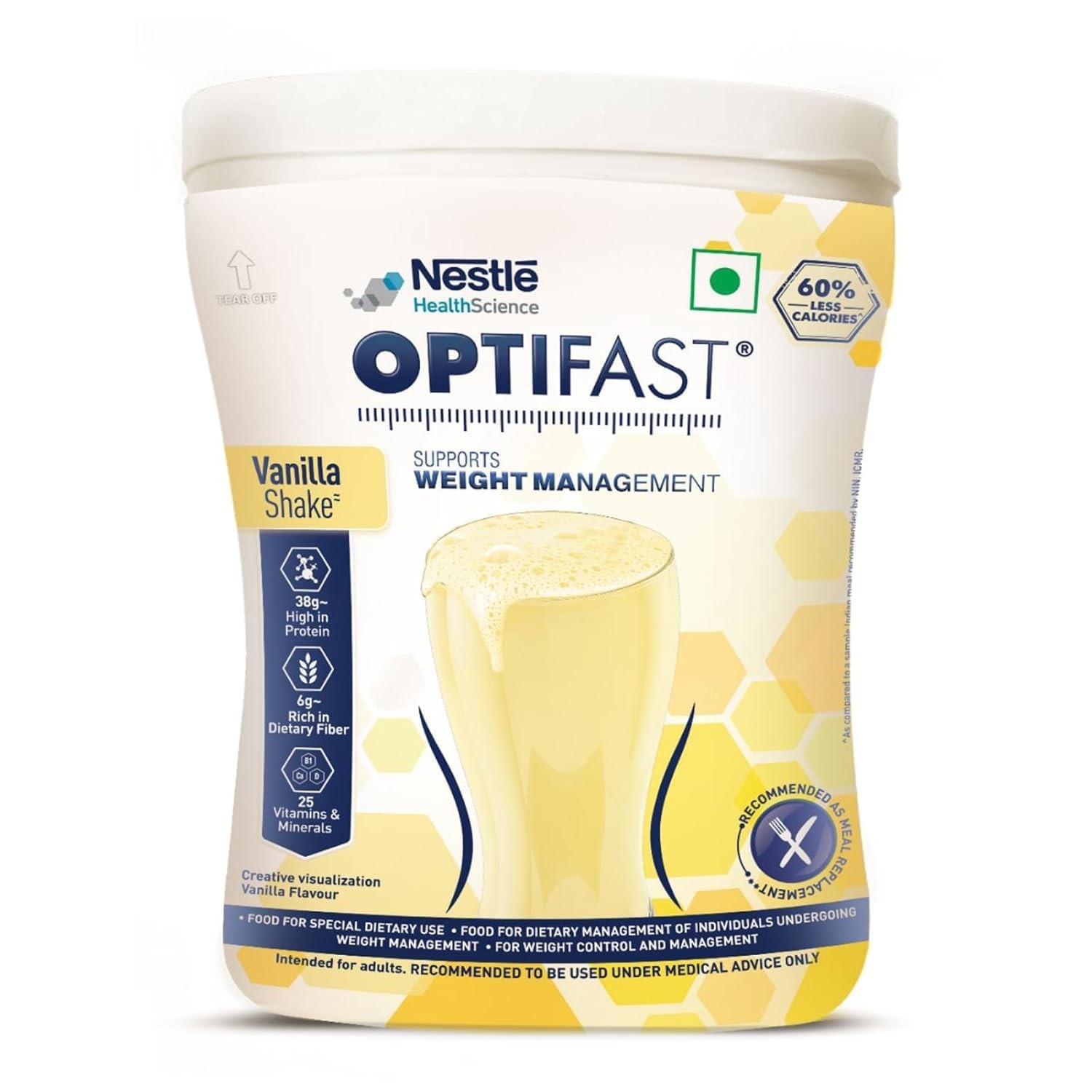 Meal Replacement Shake Vanilla Flavor Nestle Optifast Weight Management 400g
