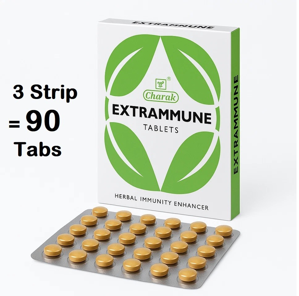 Charak Extrammune Tablets 90 Tablets • Herbal Formula for Daily Immunity