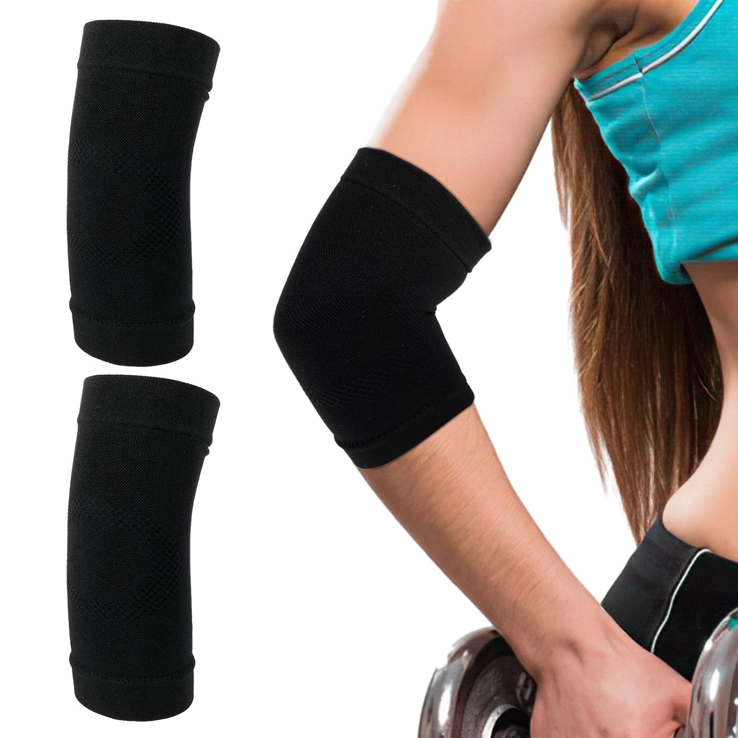 Elbow Compression Sleeve Nylon Comfort Tennis Elbow Support Brace Breathable Fit