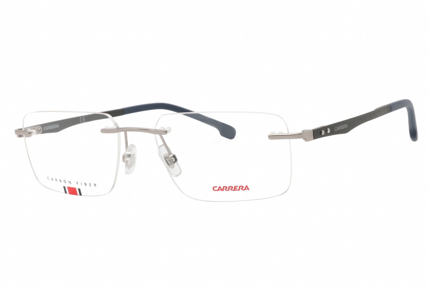 Carrera 8823 R81 Matte Ruthenium Carbon Fiber Rimless Eyeglasses 55-17-145 WCase