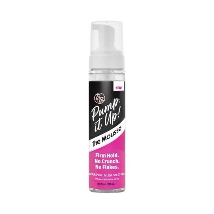 B&B Pump It Up! Firm Hold Hair Mousse No Crunch/Flakes Aloe 8.5 oz (Pack-6)