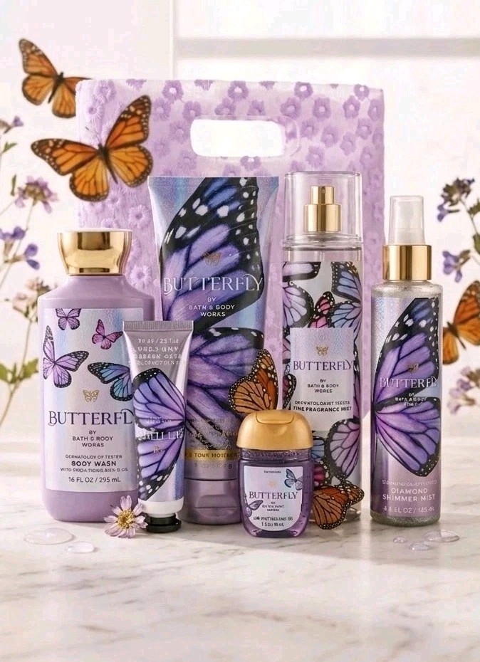 Bath & Body Works Butterfly 6-Piece Gift Set With Newly Released Gift Bag 2026