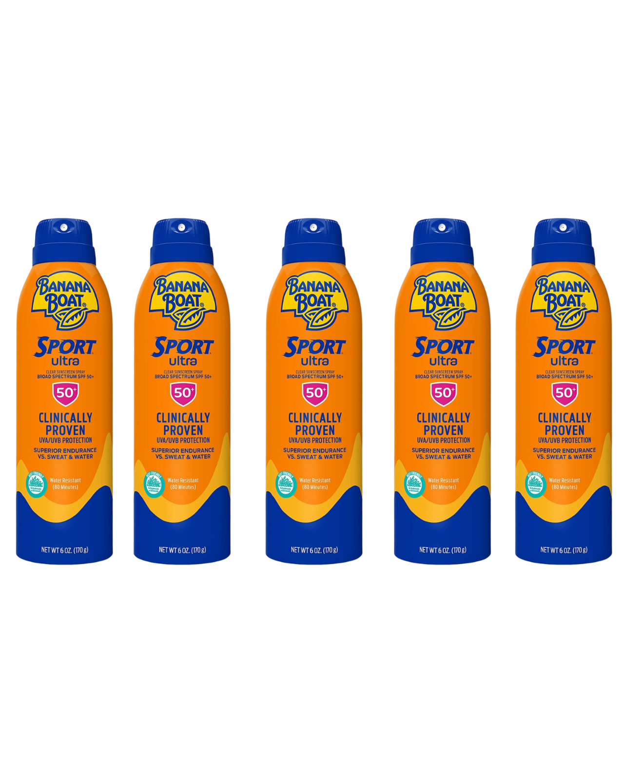 🌞 5 Pack Banana Boat Ultra Sport SPF50 Spray 6oz EXP 8/26 – 2/27 🌞