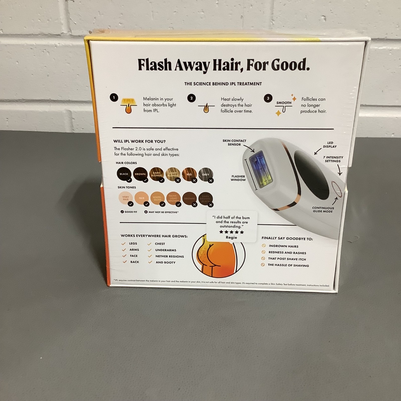 NIB Nood The Flasher 2.0 IPL Laser Hair Removal Handset Factory SEALED