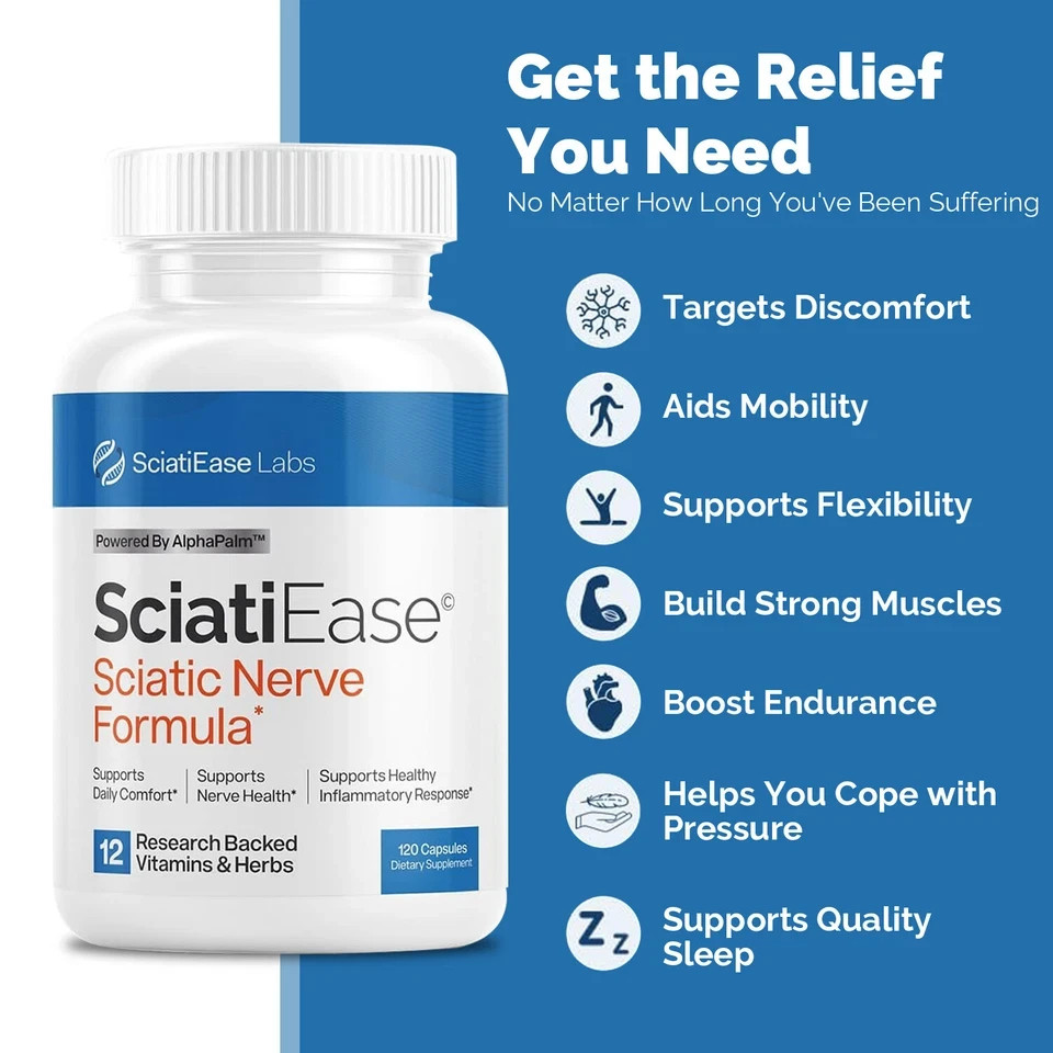 SciatiEase Labs Sciatic Ease Nerve Formula – Nervous System Health, Antioxidant