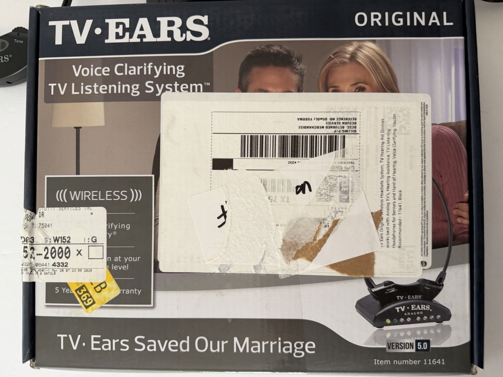 TV Ears 5.0 Analog Wireless Voice Clarifying Headset System (11641)