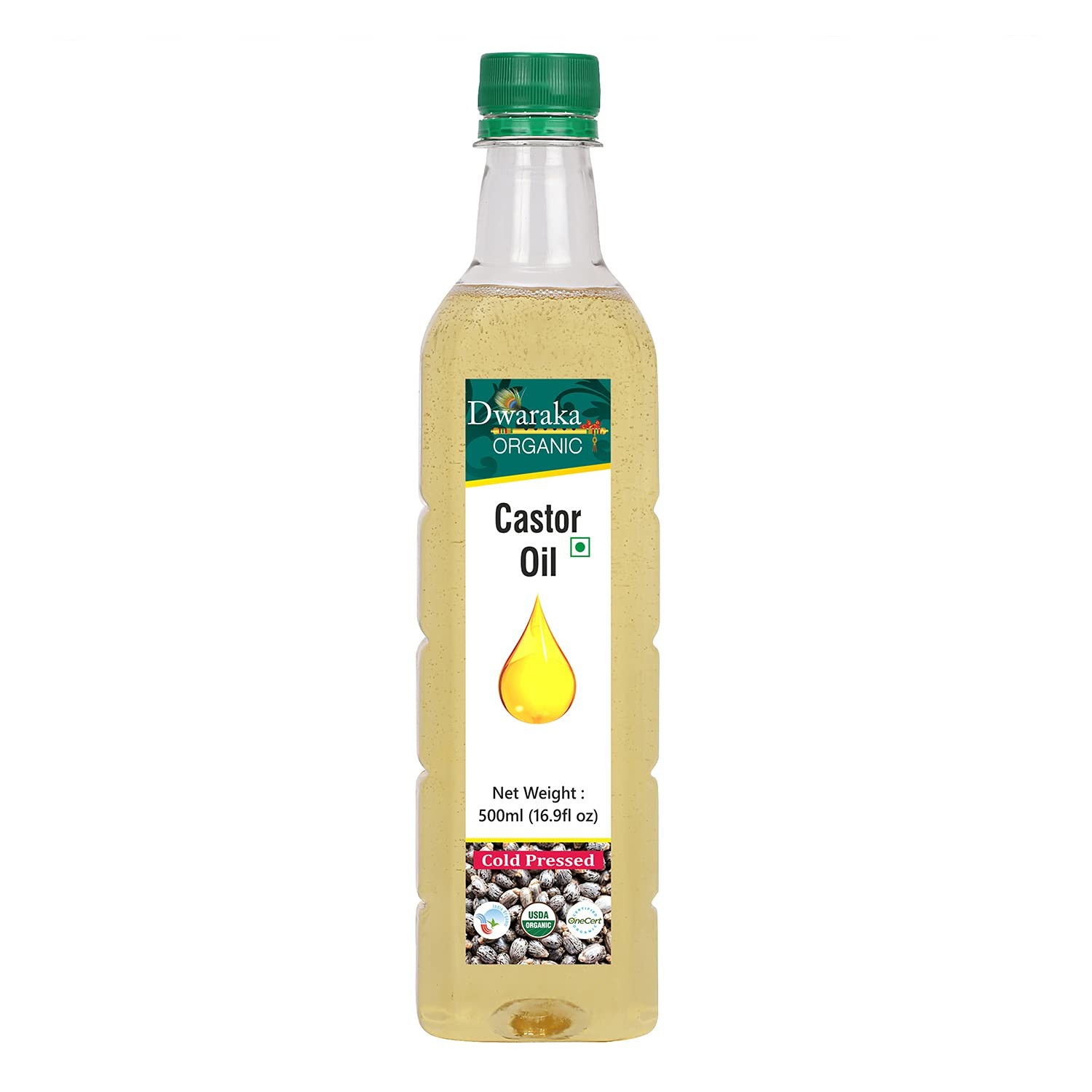 Organic Cold Pressed Castor Oil for Hair Growth, Skincare and Massages – 16.9…