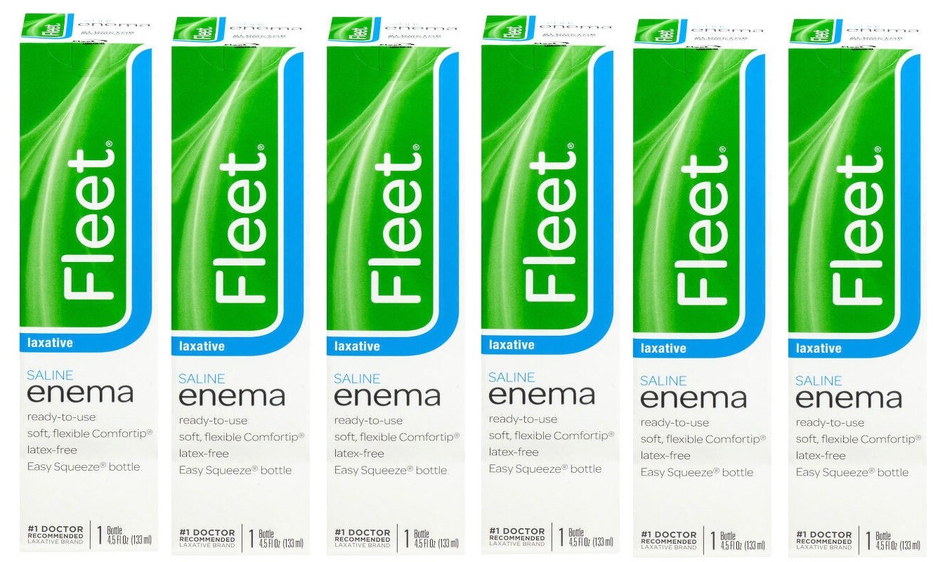 “Fleet” Enema {Ready-to-Use} Saline Laxative 4.5 fl oz (133 ml) (Pack of 6)