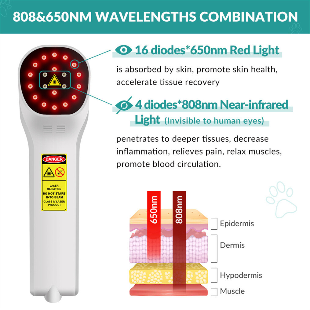 LLLT Laser Red Light Therapy Class IV Cold Laser Treatment for Pain Relief
