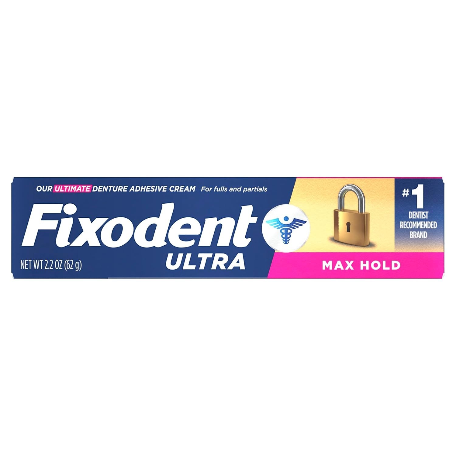 Comfort-Focused Ultra Max Hold Denture Adhesive, 2.2 oz – Prevents Gum Soreness