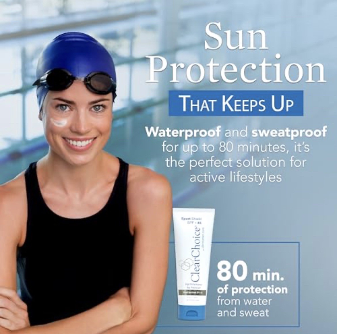 2 Clear Choice Sunscreen for Face SPF 45 Light Moisturizer – 4OZ-
