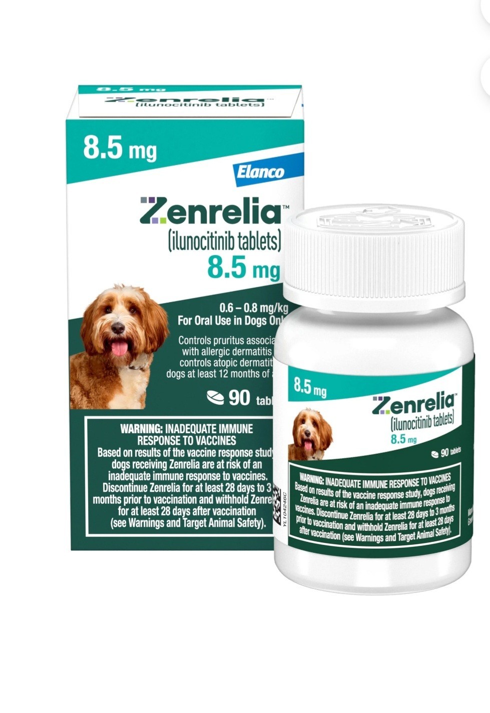 Elanco Zenrelia Ilunocitinib 8.5mg Allergy & Itch Relief Once-Daily 90 Tabs