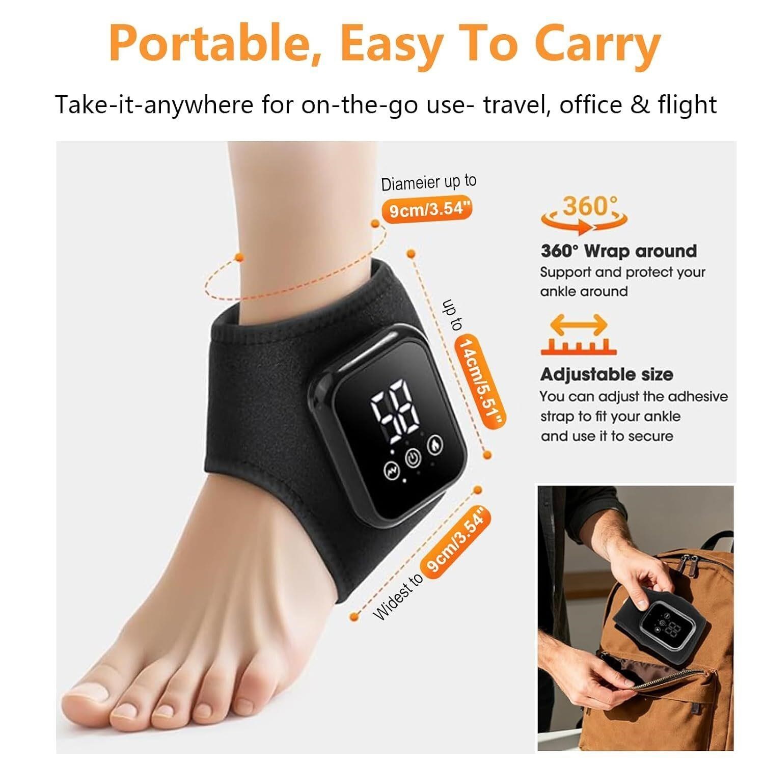 Foot Renew Triple Method Massager Heat Vibration for Heel Arch Ankle Neuropathy