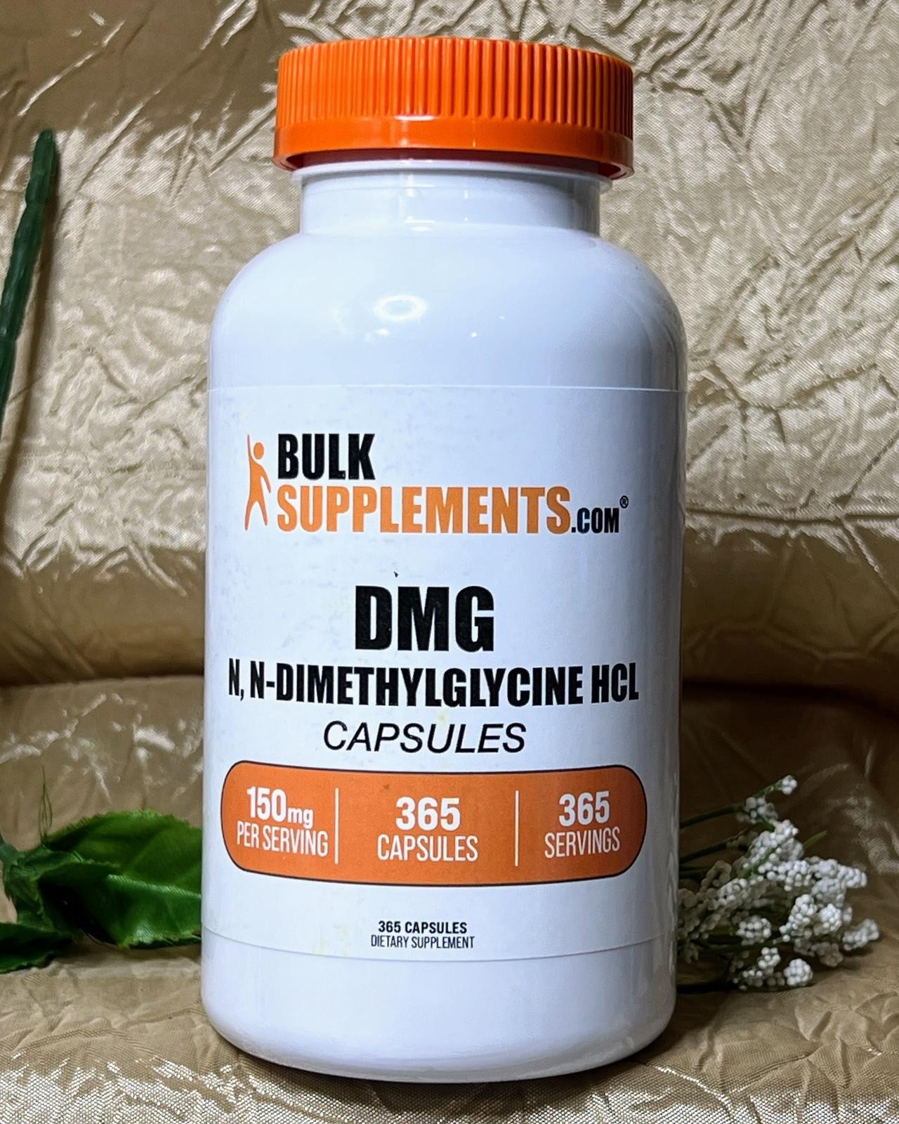 DMG (N,N-Dimethylglycine HCl) 365 Caps ONE YEAR SUP BulkSupplements Exp 04/30/27
