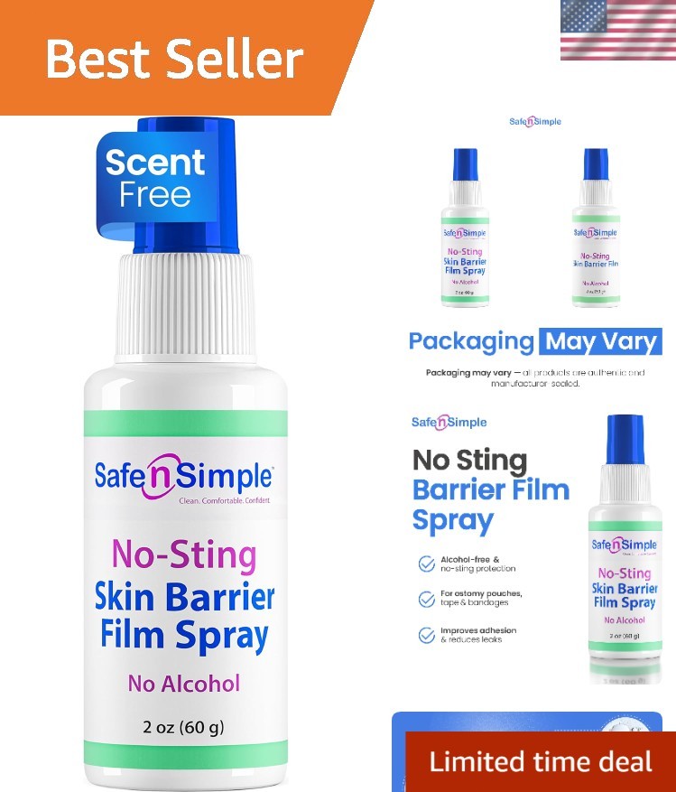 Skin Barrier Spray Odor-Free No Sting Adhesive Protective Barrier Spray