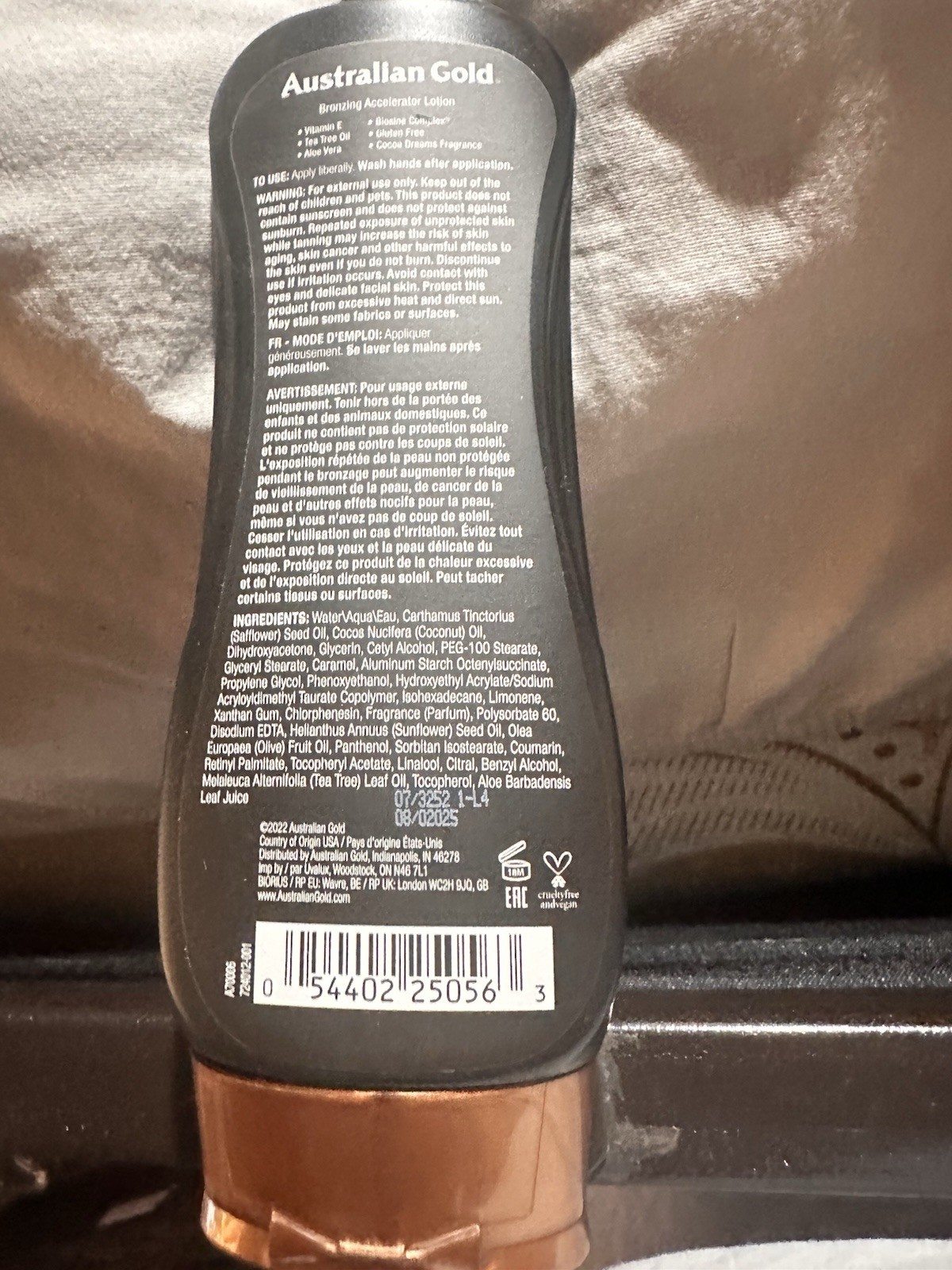 Australian Gold Bronzing Accelerator Tan Lotion w/ Aloe Vera 8 fl oz