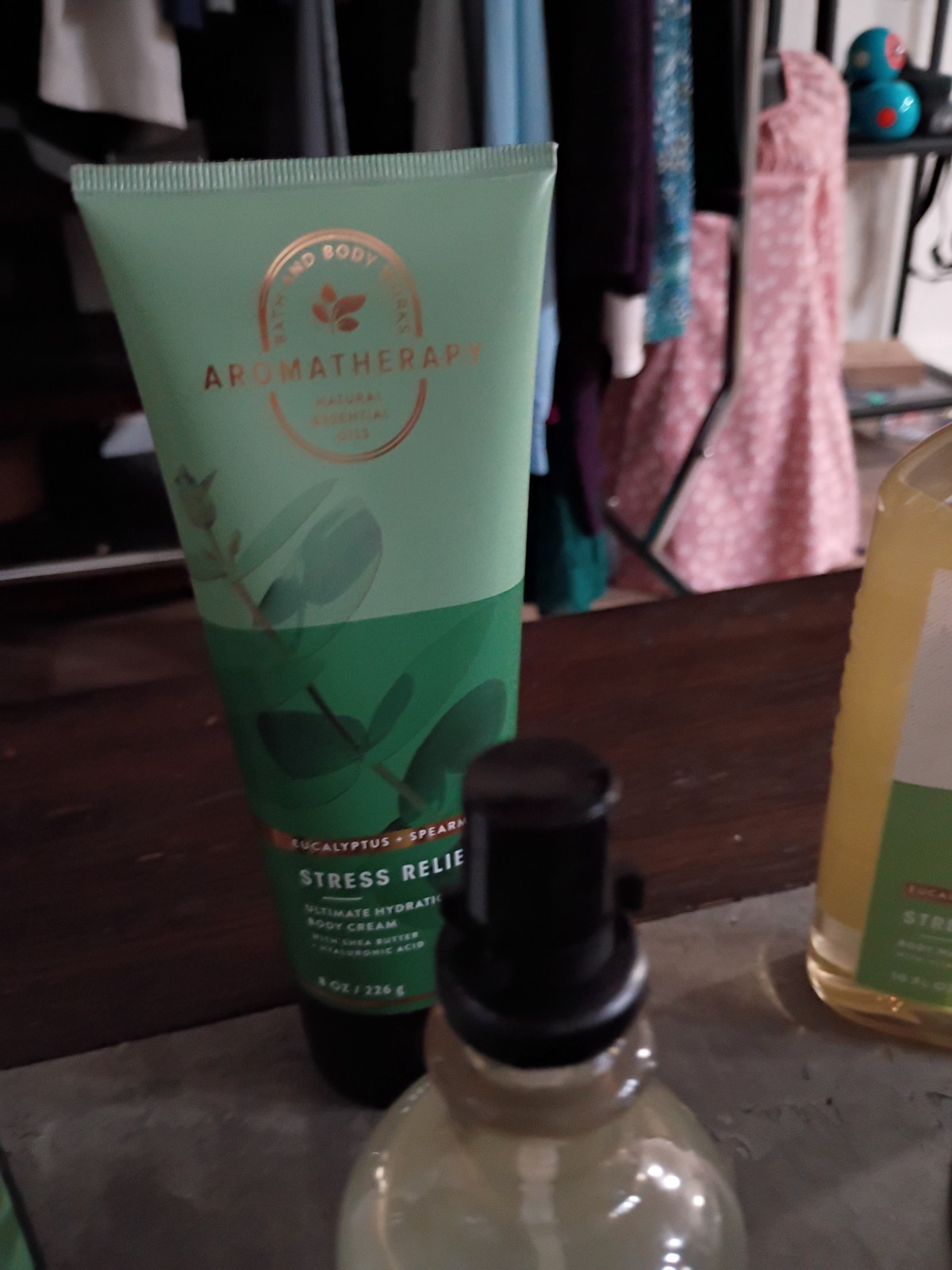 Bath & Body Works Aromatherapy Eucalyptus Spearmint Toiletries Set w/ Candle