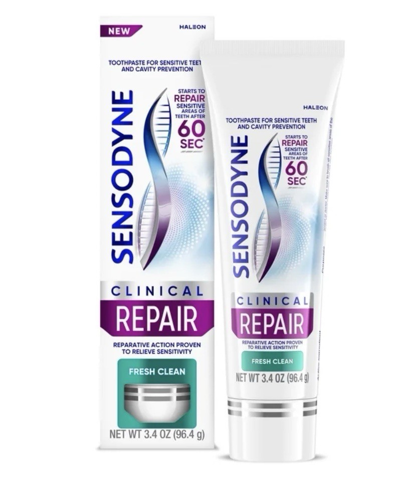 Sensodyne Clinical Repair Fresh Clean Toothpaste 3.4 Oz Pack Of 3 EXP 8/2027