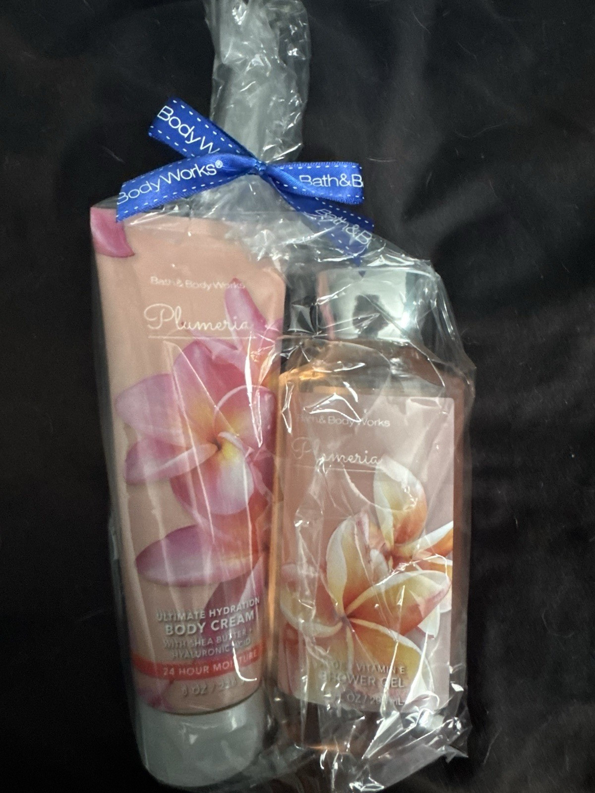 Bath & Body Works Plumeria Body Cream & Shower Gel Set w/ Hyaluronic Acid