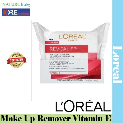 L’Oreal Paris Revitalift Radiant Smoothing Facial Cleansing Towelettes 30.0ea