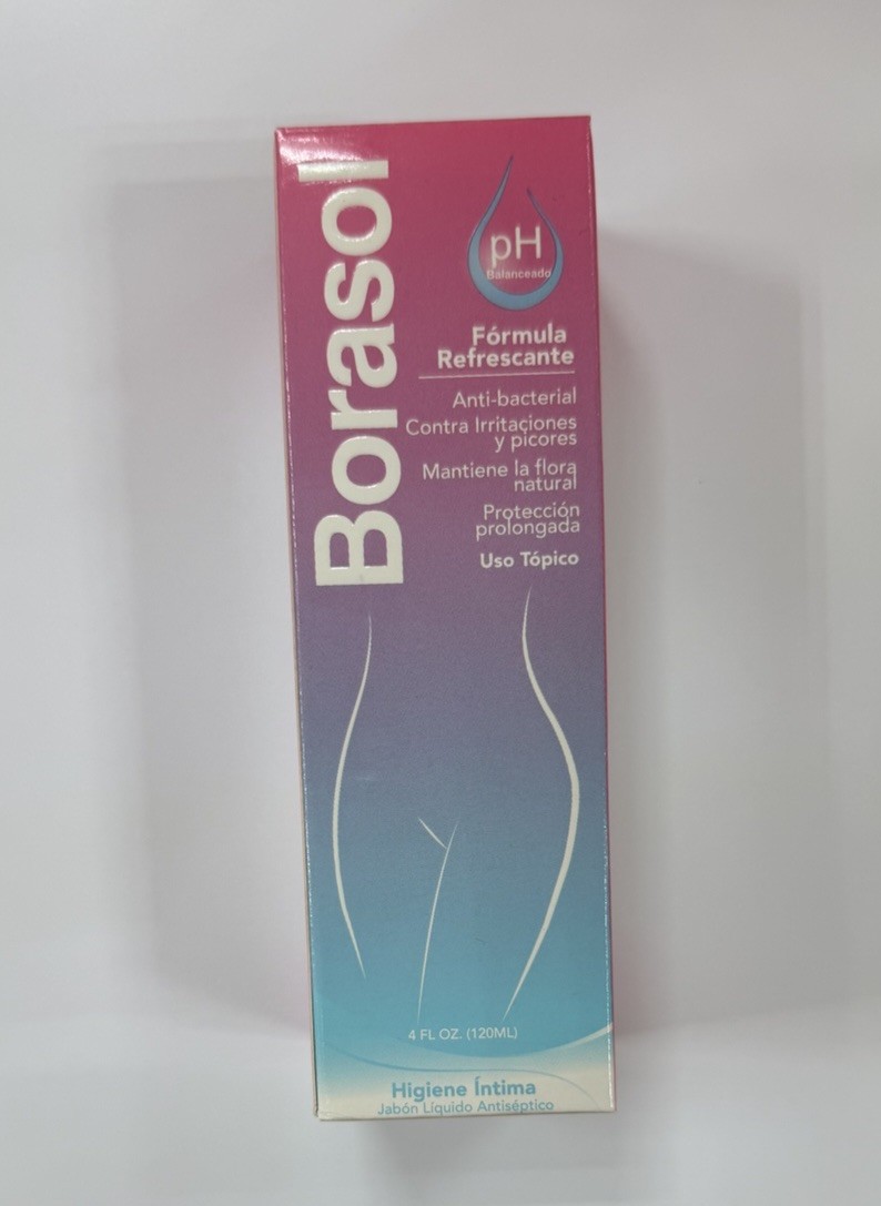 BORASOL Antiseptic Anti-bacterial Refreshing Vaginal Wash 4oz