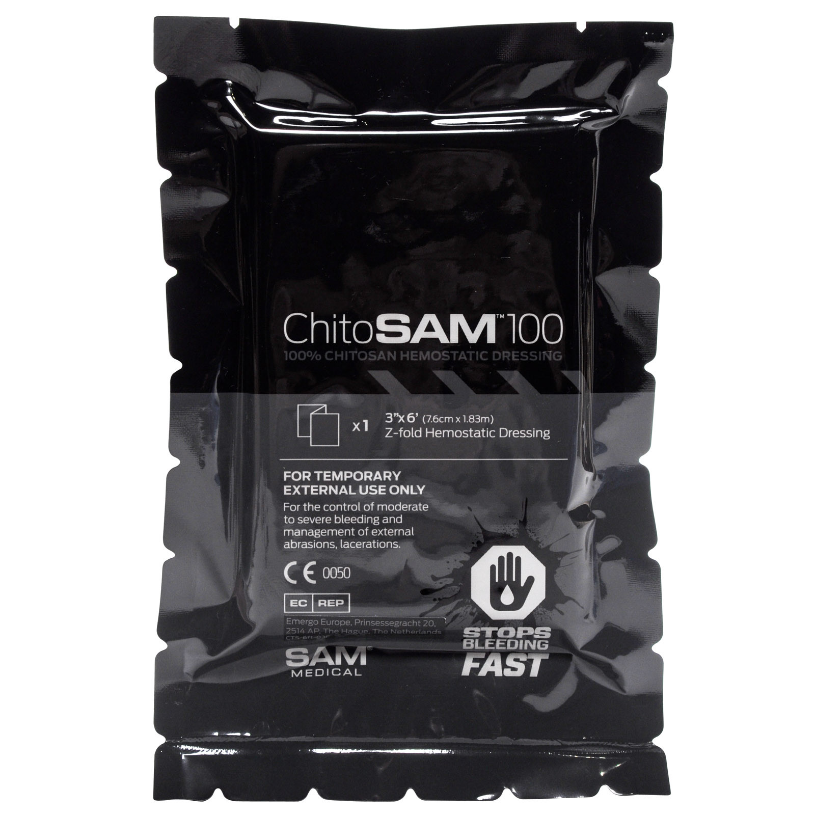 Chitosam Hemostatic Dressing Zfold 3×6 Each