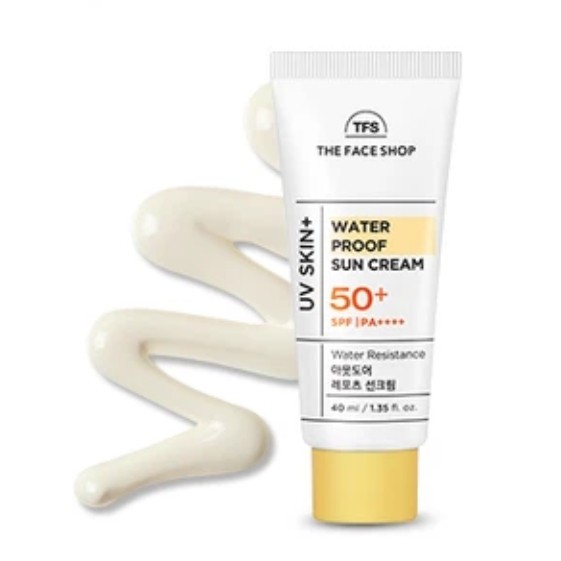 THE FACE SHOP UV Skin+Water Proof Sun Cream 40ml Daily Sunscreen KOREA MADE