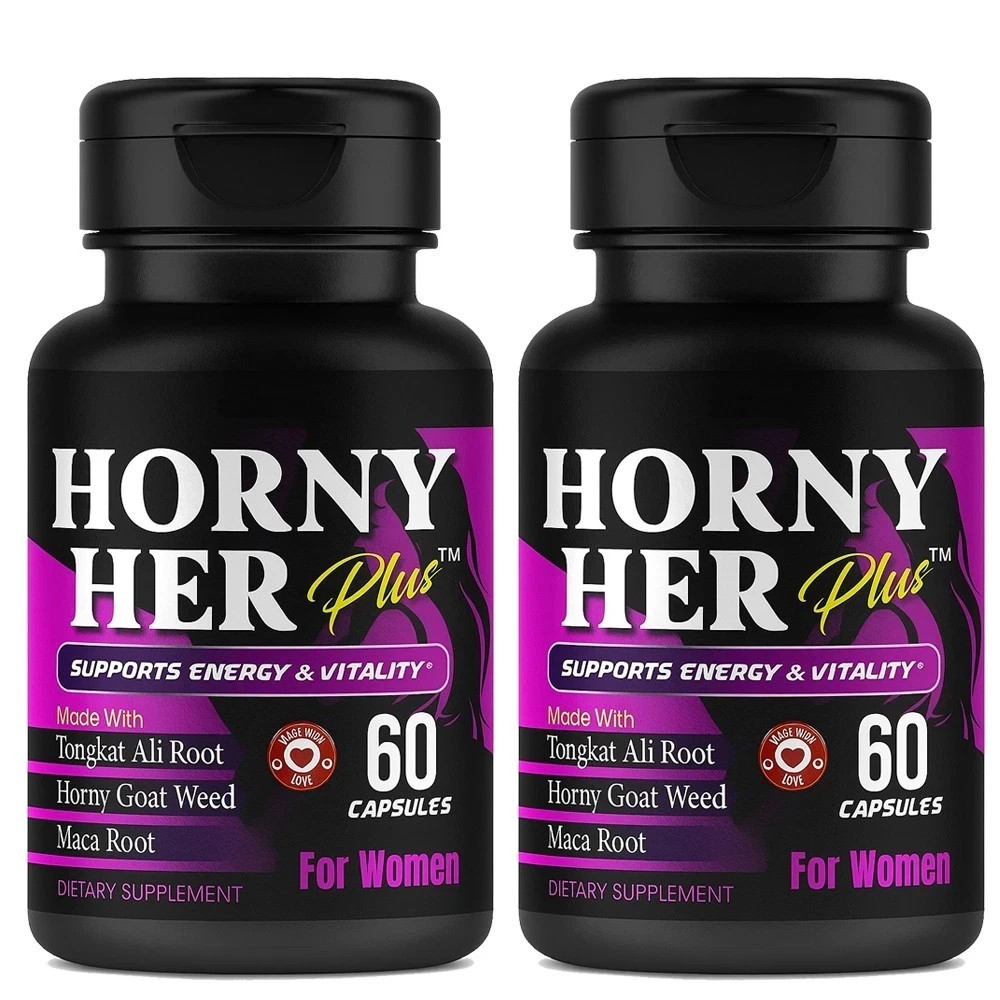 Horny Her Plus Male Vitality Supplement Men Energy, Endurance Support ( 2 Pack )