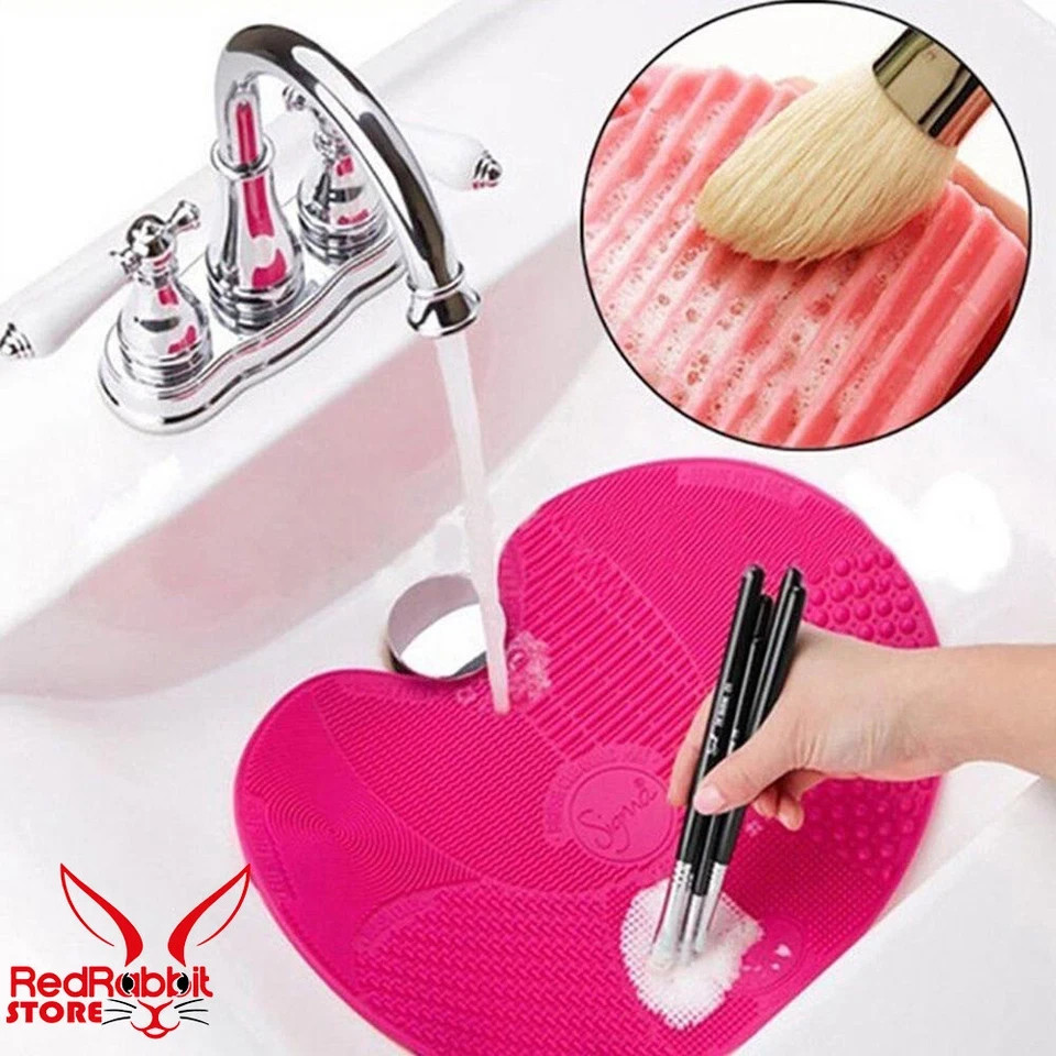 Silicone Brush Cleaner Makeup Brush Clean Pad Cleaning Mat Washing Scrubber AA