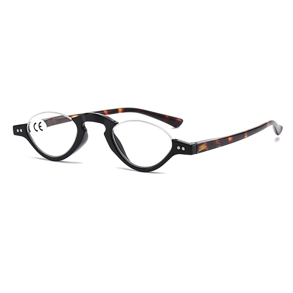 Half Moon Reading Glasses Computer Readers Small Retro Half Frame Eyeglasses