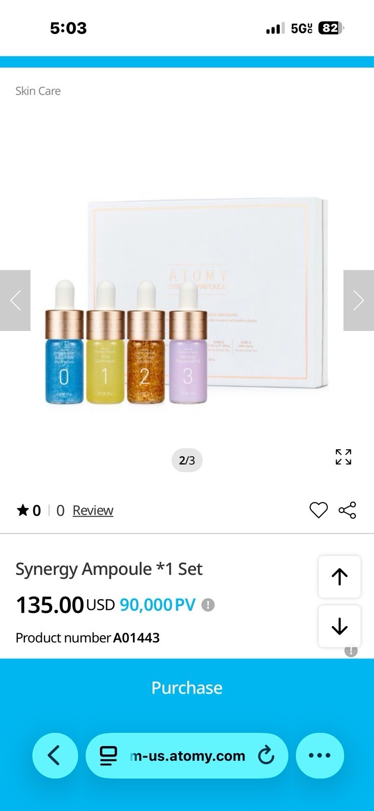 Atomy Synergy Ampoule Program Set.