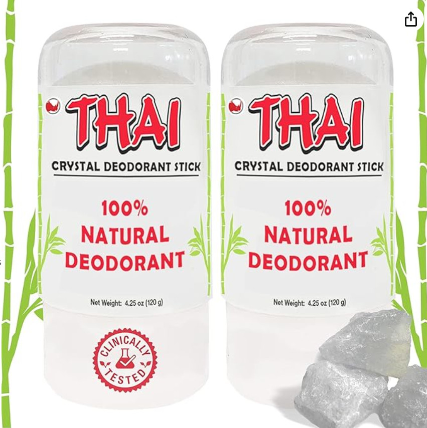 Thai Deodorant Stone Thai Crystal Deodorant Stick 4.25 oz Stick(S) (2 Pack)
