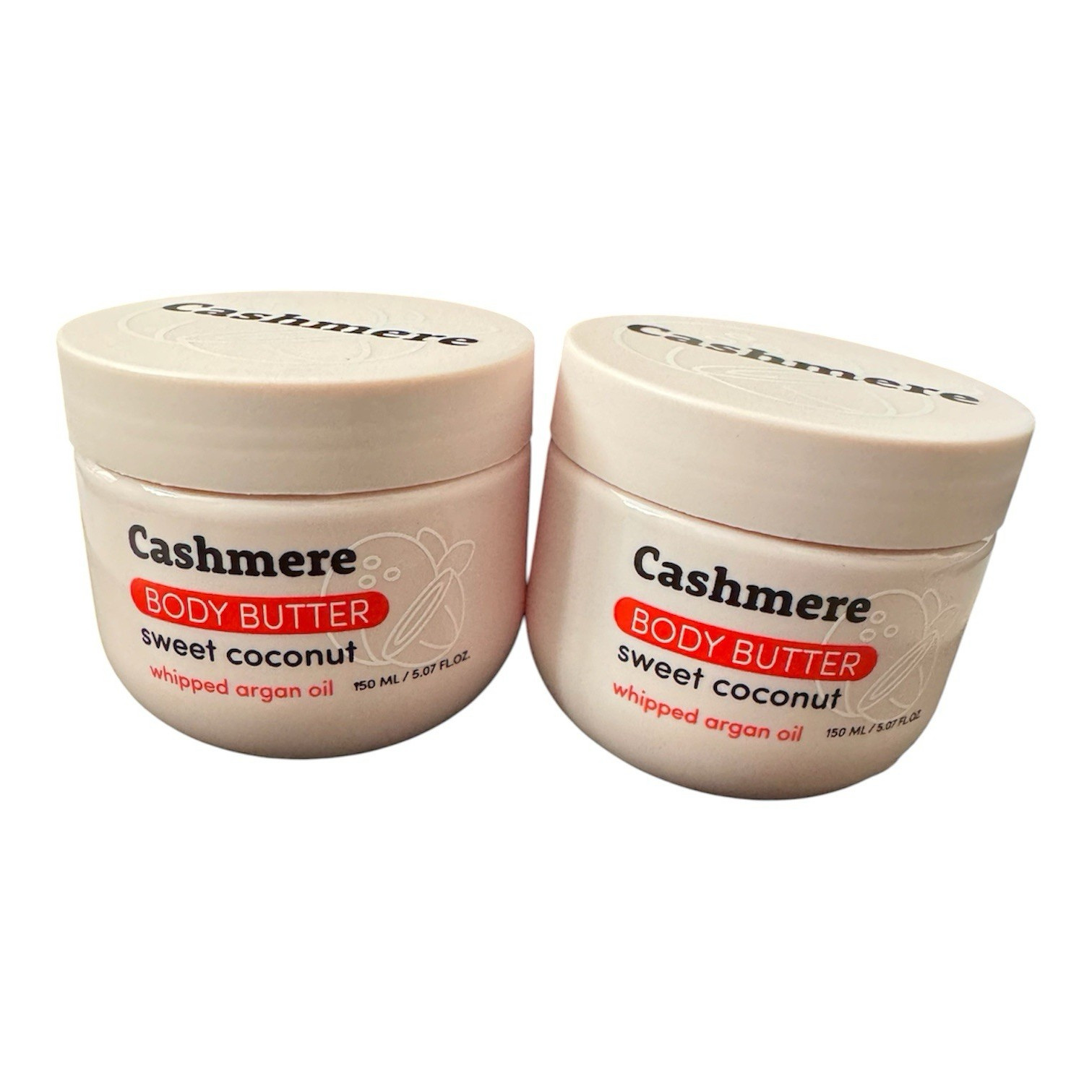Cashmere Body Butter Sweet Coconut Whipped Argan Oil Hydrating 150 mL Jar