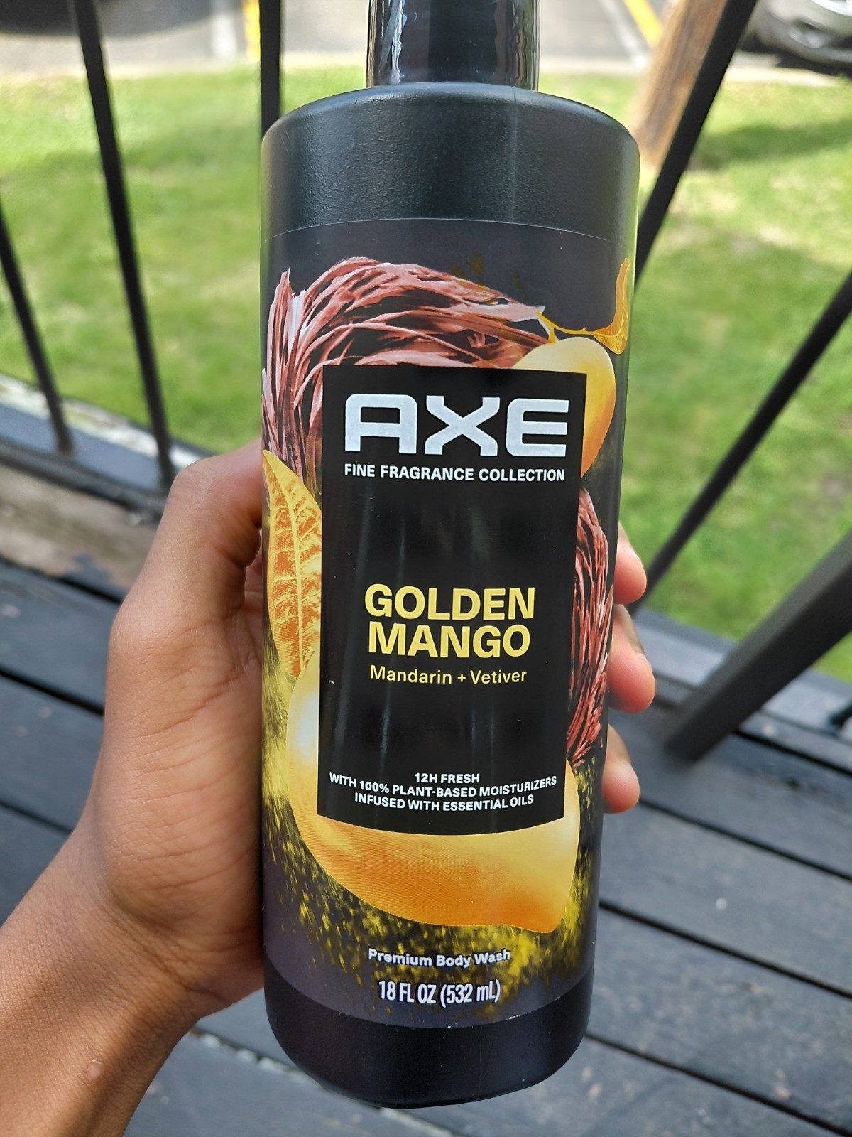 AXE Fine Fragrance Golden Mango Body Wash Plant-Based Essential Oils 18 fl oz