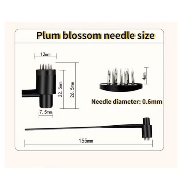 7Star Needle Plum Blossom Dermal Hammer 13pcs Replaceable Heads Kit Micro-needle
